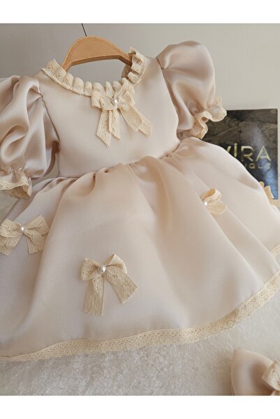Elwirababyboutiqe rochie vintage pufoasă cu detalii din dantelă