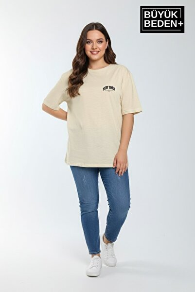 Superlife تي شيرت نسائي من Superlife مقاس كبير مطبوع عليه نيويورك 3xl-6xl برق...