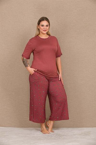 Generic Brand Closet Plus Size Viscose Stylish Design Butterfly Patterned Bur...