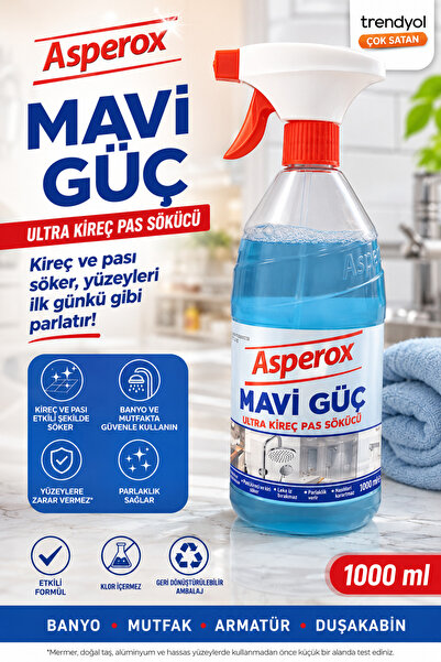 ASPEROX Ultra Mavi Güç Kireç Ve Pas Sökücü 1lt