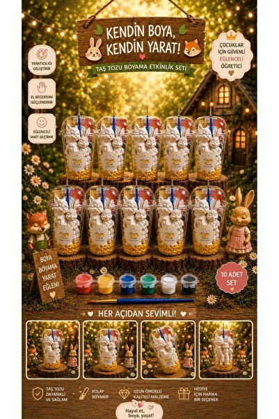 Atölye Tozu Zootopia Taş Tozu Boya Seti - DIY - Judy ve Nick - 10 li Set fiyatı