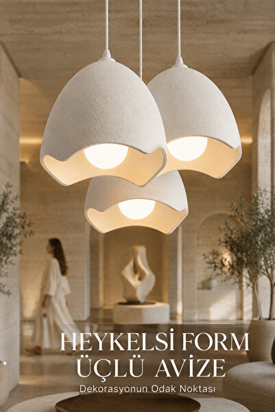 Oxyteez Sarkıt Salon Plastik Dekoratif Organik Heykelsi Tasarım Tekli İkili Ü...