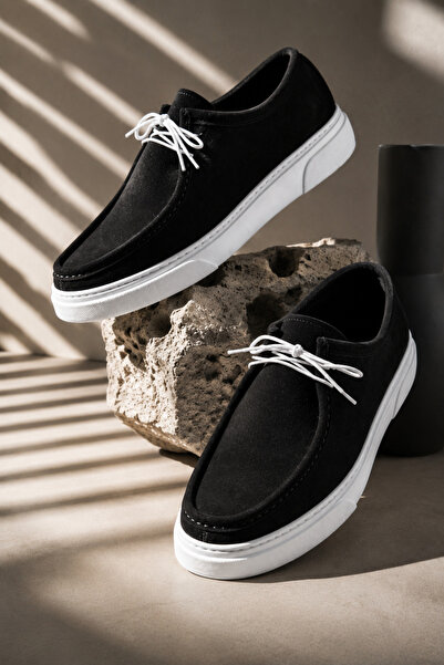 TAZELER.SHOES حذاء رجالي أسود كلاسيكي خفيف الوزن ومريح ومُخيط