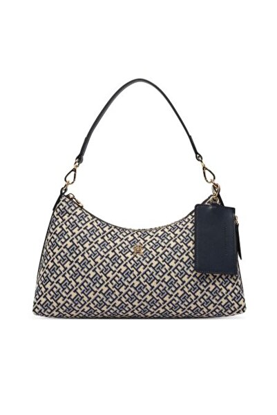 Tommy Hilfiger TH ICON JACQUARD LACİVERT KADIN OMUZ ÇANTASI