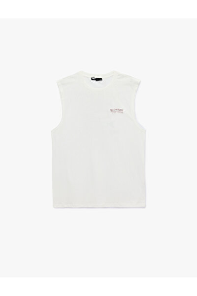 Koton Cotton Crew Neck Sleeveless Back Printed Undershirt