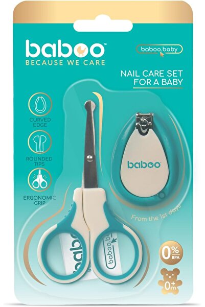 Baboo Manicure Set - Scissors & Nails Clipper - 0m+ - Lagoon Fiesta