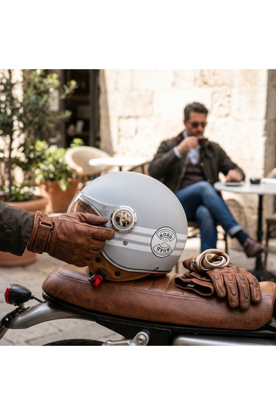 yyk Nero Retro Yarım Motosiklet Kaskı