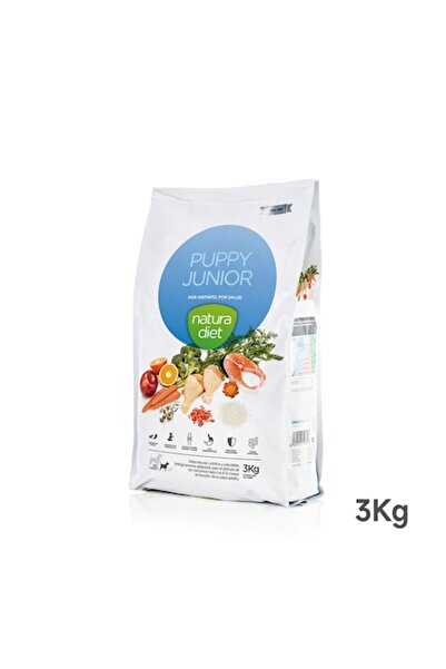 Natura Diet Hrană pentru câini Puppy Junior, Pui și Orez 3kg, Hipoalergenică,...