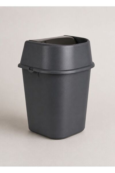 Jet's Home Anthracite Swinging Lid Trash Can 13 L - Modern Design Large Capac...