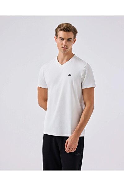 Ellesse تي شيرت رجالي باللون الأبيض الفاتح