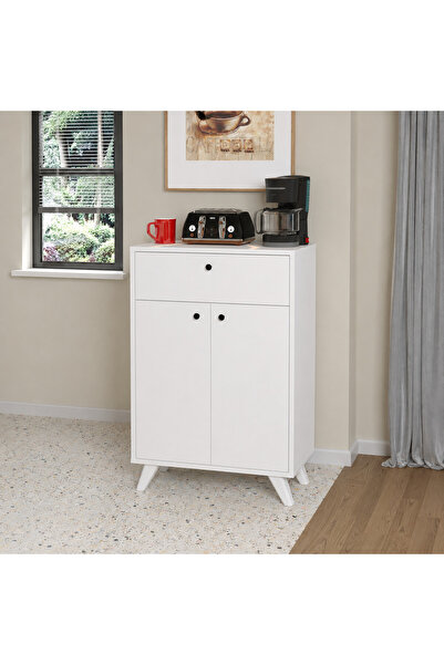 Vivendo Dulap multifunctional din PAL 66x35,4x101,4 cm, cu 2 usi si sertar, p...