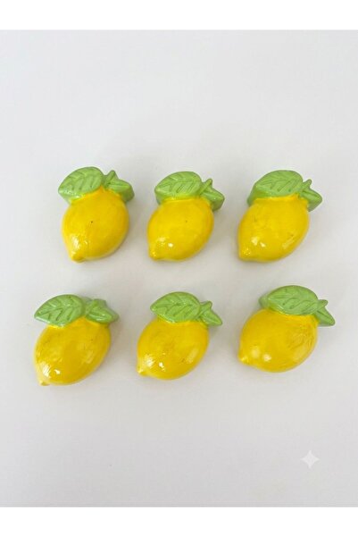 elizinart zel Tasarım El Emeği 6 Parça Limon Figürlü Buzdolabı Magnet Seti