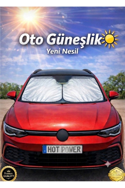 HOT POWER Parasolar auto din lemn de pin, potrivit pentru toate vehiculele