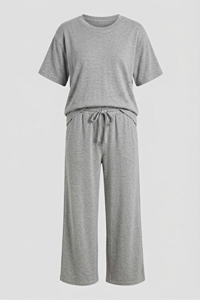 Ruby Crew Neck Basic Set Gray