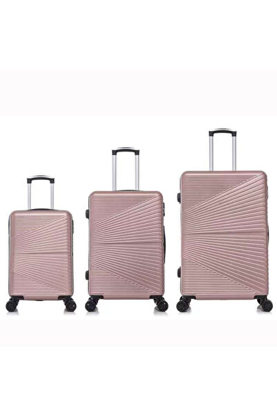 OEM Σετ Σκληρών Βαλιτσών 3 Τεμαχίων Συλλογή Playbags PS1103-SET3. Ροζ/Χρυσό