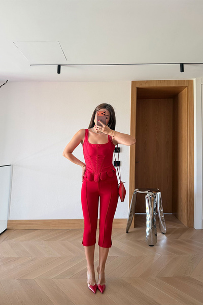 Özge Özgenç Dikiş Detaylı Pantolon