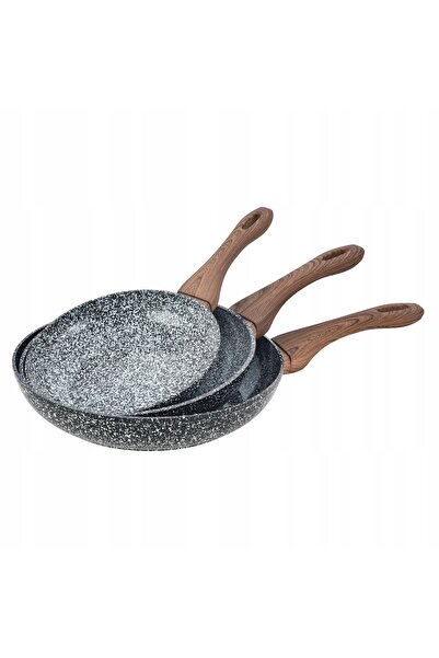 Kinghoff 3 x Tigaie ceramică granitată pentru inducție și gaz