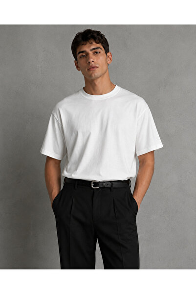 Çıkrık Men's 100% Cotton Oversize Basic T-Shirt