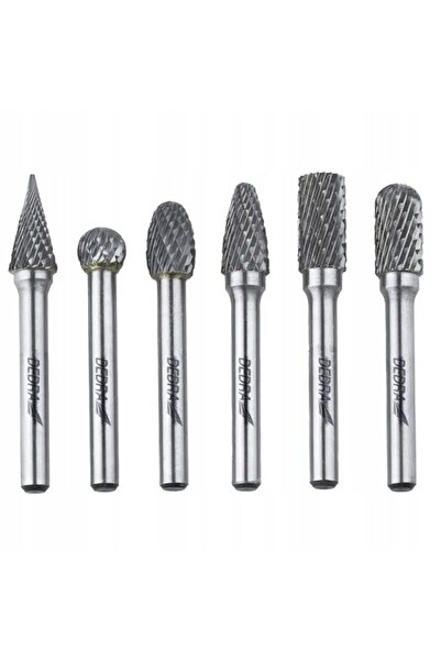 Dedra-Polonia DEDRA Set de freze cu coadă cilindrică pentru metal, 6 bucăți, ...