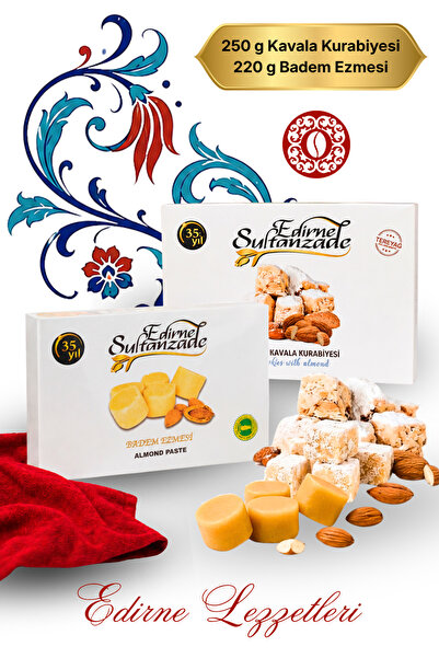 EdirneSultanzade Badem Ezmesi ve Kavala Kurabiyesi Edirne Seti 220g+250g