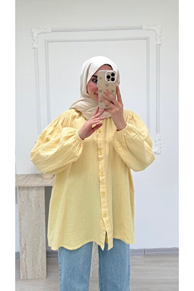 salisburys Molly Nelly Kadın Oversize Muslin Gömlek