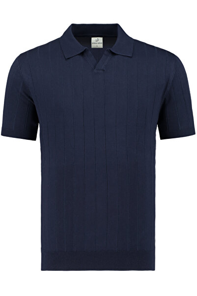 ANTHONY JACKSON Premium Men's Knitwear Polo Neck T-Shirt Ravello