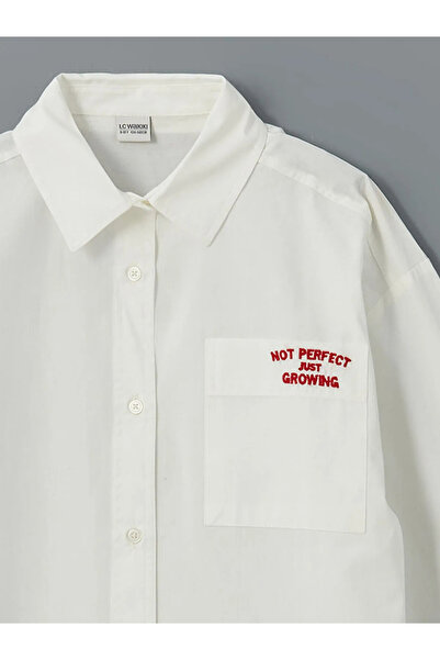 LC Waikiki White Long Sleeve Girls' Shirt