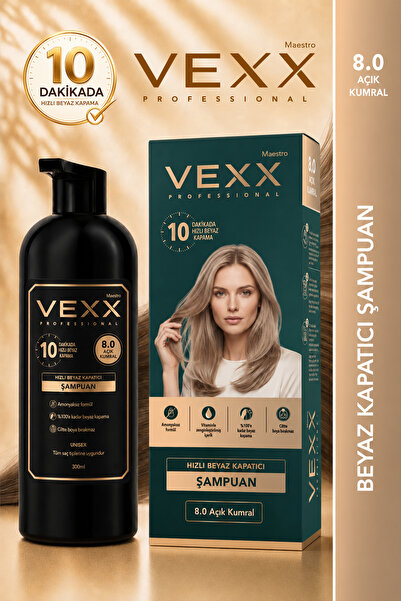vexx maestro Vexx Professional Beyaz Kapatıcı Pratik Boya Şampuan (Açık Kumra...