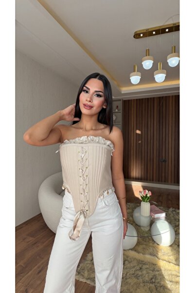 HeGa Atelier Krem Korse Büstiyer