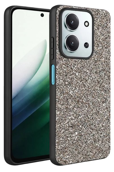 TakÇalıştır Onegif Redmi 15C 4g Compatible Bright Glitter Cover - Silver