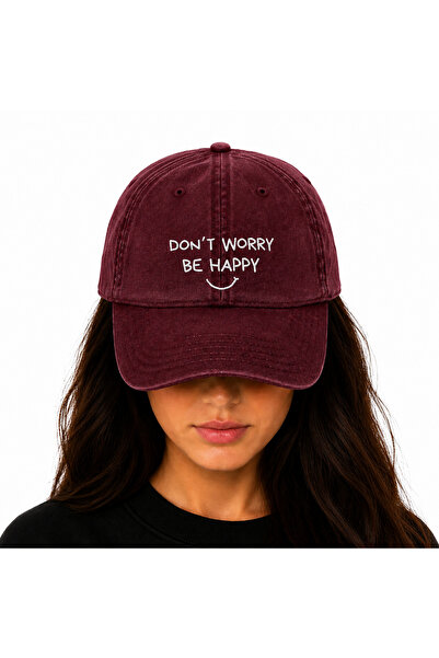 WeavedCo Embroidered Washable Vintage Hat (Don'T Worry Be Happy) Don'T Worry,...