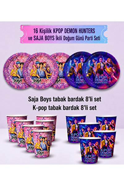 Yogi parti 16 Kişilik Kpop Demon Hunters Ve Saja Boys İkili Doğum Günü Parti ...