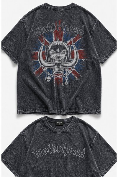 Fuddy Moda Tricou unisex oversize, lavabil, cu imprimeu pe spate cu steagul t...