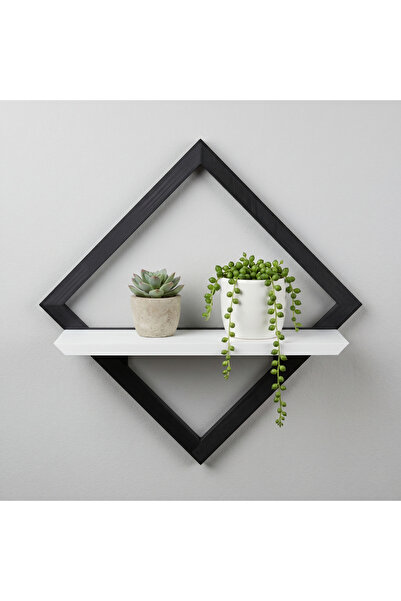 Decorius Geometrik Kare Duvar Rafı | Çiçeklik veya Mini Kitaplık Tablo Raf | ...