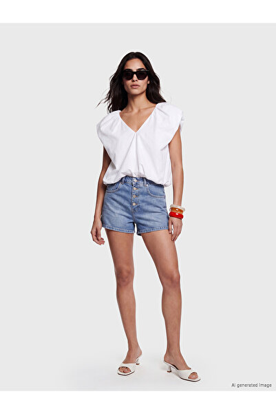 LC Waikiki Vizyon New Season High Waist Women's Jean Shorts