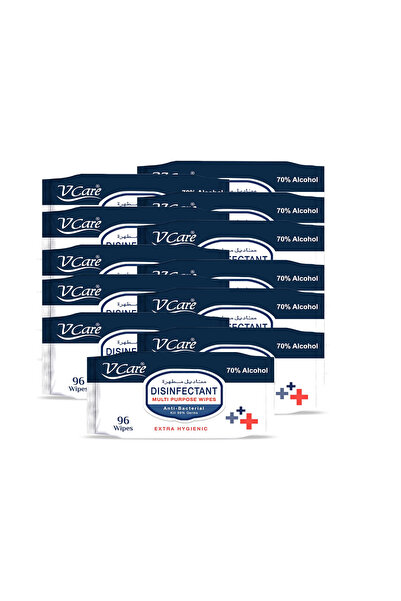 vcare V Care Disinfectant Multi-Purpose Anti Bacterial Wipes - 96'S | Kills 9...