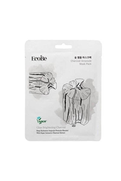 Ecobe Masca Faciala cu Carbune Activ - Detox si Purificare - Charcoal Ampoule...