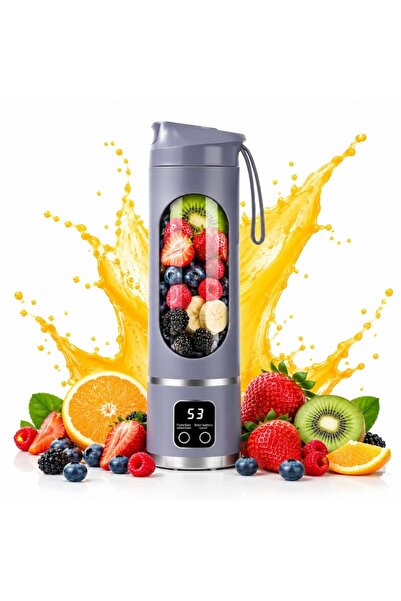 OEM Mini Blender Electric Portabil 450 ml, 12 Lame din Oțel Inoxidabil, Reînc...