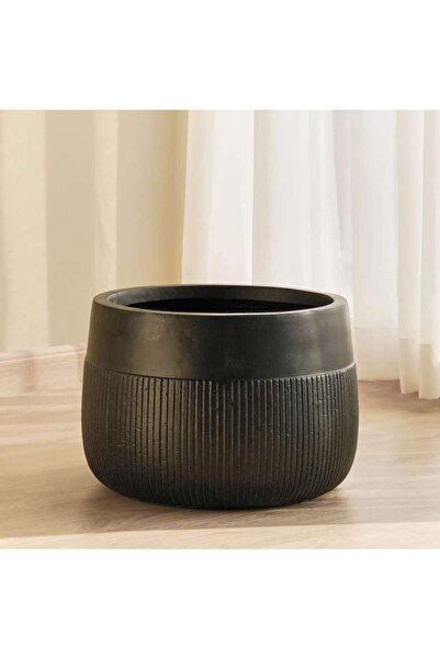 PAN HOME Alya Polyresin Planter 38x41x28cm - Black