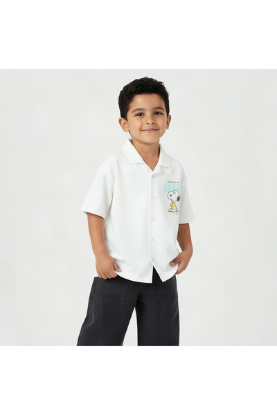 CPLG Short Sleeves Shirt with Snoopy Print