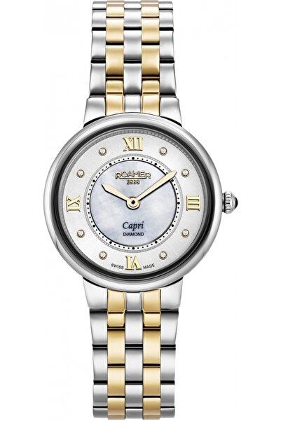 Roamer Ceas de damă 859845 47 29 50, auriu, clasic, cu diamante