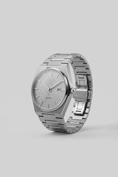 ablukaonline Men's Water Resistant Steel Cord Wristwatch Silver