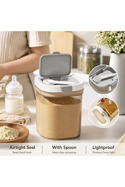 Generic 1Pc Abs Airtight Lightproof Storage Canister Powder Container Kitchen...