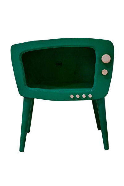 huncar El Yapımı Vintage TV Sehpası – Mint Green Ahşap Tasarım