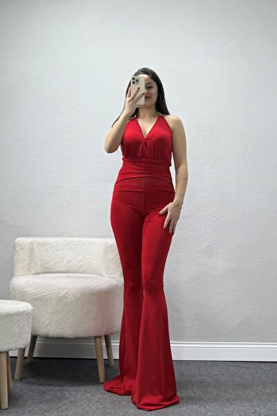 Genel Markalar İspanyol Paça Dalgıç Tulum Kırmızı - 52382.2149.