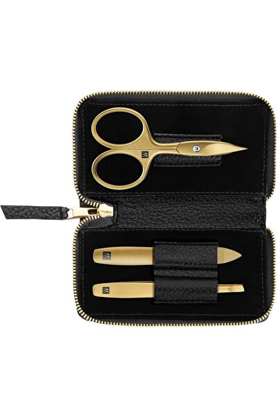 ZWILLING Set de manichiură (3 piese, husă din piele naturală neagră, pentru î...