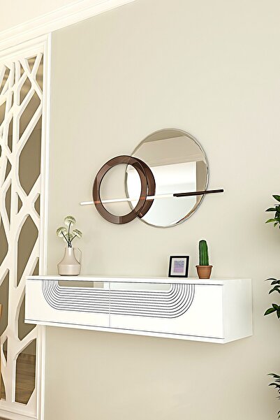 cnyr DA1202BS MEYRA DRESUAR, ANTRE HOL RAFI BEYAZ-SİLVER 120cm