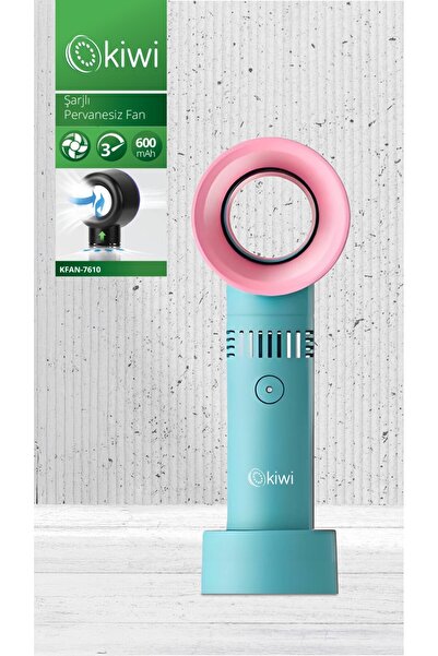 UFK ELEKTRONİK KFAN-7610 Şarjlı Ultra Sessiz Pervanesiz USB Vantilatör 10 W T...