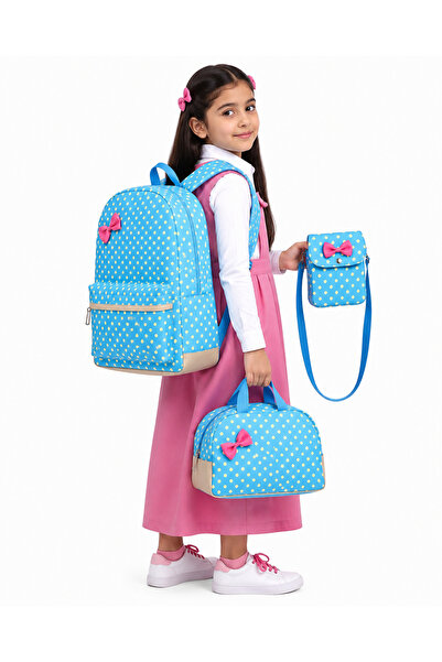 Generic Back to School 3Pcs Set Girls School Backpack Large Bag with Lunch Ba...