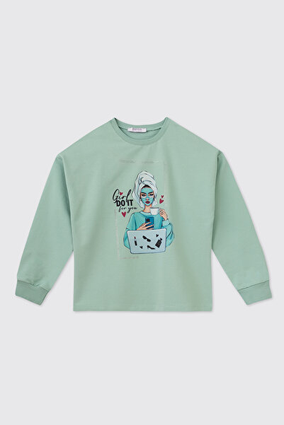 Panço Girl's Mint Sweatshirt